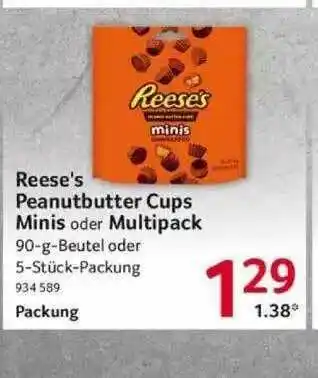 Selgros Reese's Peanutbutter Cups Minis Oder Multipack Angebot