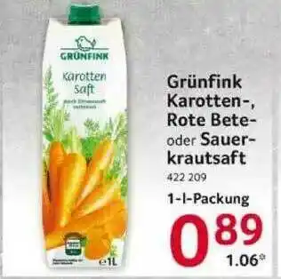 Selgros Grünfix Karotten Rote Bete Oder Sauer Krautsaft Angebot