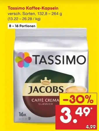 Netto Marken-Discount Tassimo Kaffee Kapseln 132,8-264g Angebot