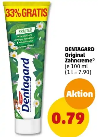 PENNY DENTAGARD Original Zahncreme 100 ml Angebot