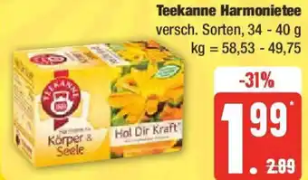 Edeka Teekanne Harmonietee 34-40 g Angebot