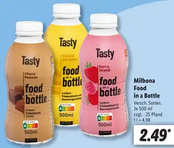 Lidl Milbona Food in a Bottle 500 ml Angebot