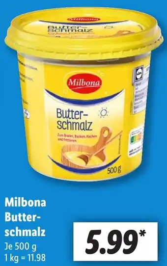 Lidl Milbona Butterschmalz 500 g Angebot