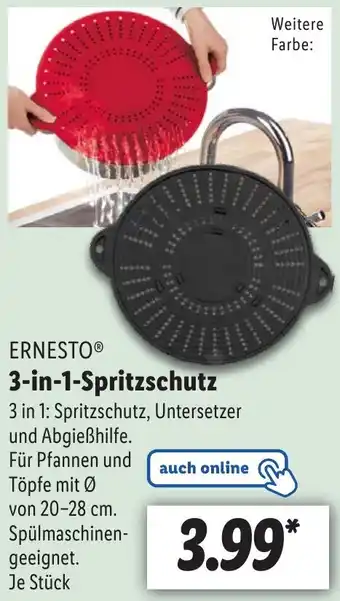 Lidl ERNESTO 3-in-1-Spritzschutz Angebot