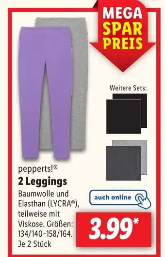 Lidl Pepperts! 2 Leggings Angebot