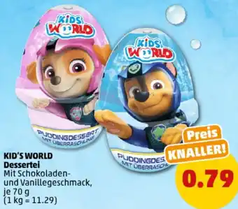 PENNY KID'S WORLD Dessertei 70 g Angebot