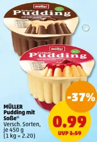 PENNY MÜLLER Pudding mit Soẞe 450 g Angebot