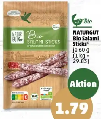 PENNY NATURGUT Bio Salami Sticks 60 g Angebot