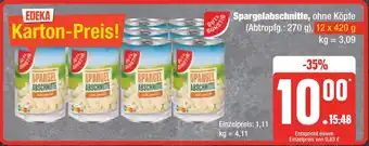 Edeka Gut & Günstig Spargelabschnitte 12 x 420 g Angebot