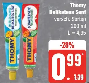 Edeka Thomy Delikatess Senf 200 ml Angebot