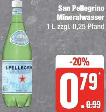 Edeka San Pellegrino Mineralwasser 1 L Angebot