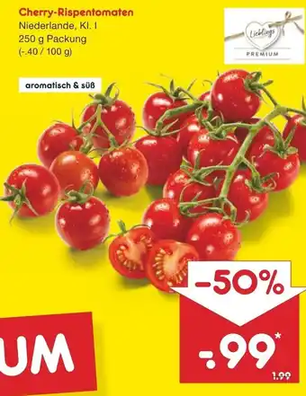 Netto Marken-Discount Cherry Rispentomaten 250g Angebot