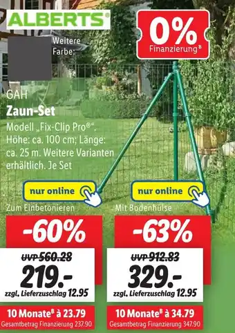 Lidl ALBERTS GAH Zaun-Set Angebot