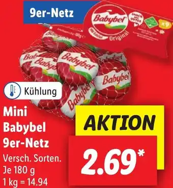 Lidl Mini Babybel 9er-Netz 180 g Angebot