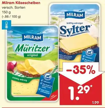 Netto Marken-Discount Milram Käsescheiben 150 g Angebot