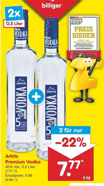 Netto Marken-Discount Arktis Premium Vodka 0,5L Angebot