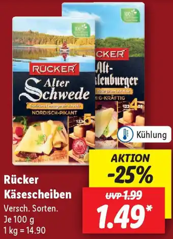 Lidl Rücker Käsescheiben 100 g Angebot