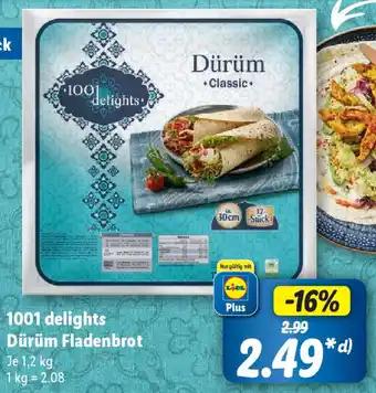 Lidl 1001 delights Dürüm Fladenbrot 1,2 kg Angebot