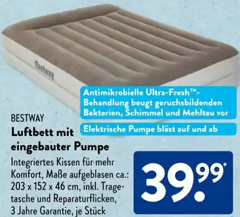 Aldi Süd BESTWAY Luftbett mit eingebauter Pumpe Angebot