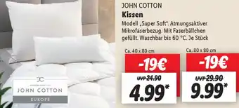 Lidl JOHN COTTON Kissen Angebot