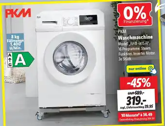 Lidl PKM Waschmaschine ,,WA8-1415 AI" Angebot