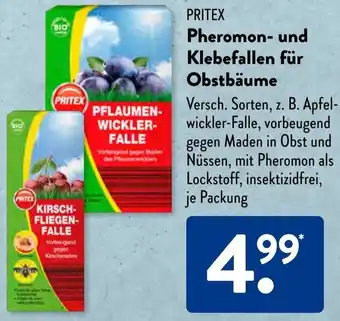 Aldi Süd PRITEX Pheromon und Klebefallen für Obstbäume Angebot