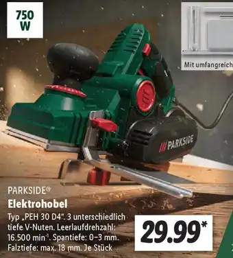 Lidl PARKSIDE Elektrohobel Angebot