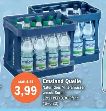 Aktiv Irma Emsland Quelle Natürliches Mineralwasser 12x11 PET+3,30 Pfand Angebot