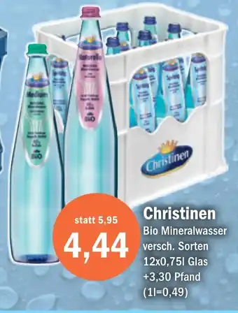 Aktiv Irma Christinen Bio Mineralwasser versch. Sorten 12x0,751 Glas Angebot