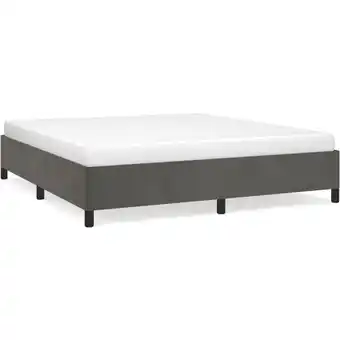 ManoMano Bettgestell für Erwachsenenbett,Bettrahmen Metallbett,Schlafzimmerbett Dunkelgrau 180×200 cm Samt -Maison 58962 - Grau Angebot