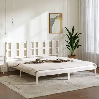 ManoMano Bonnevie - Bett Massivholzbett - Jugendbett Weiß Kiefer 200x200 cm BV387250 Angebot