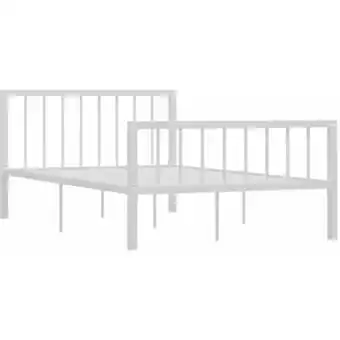 ManoMano Bonnevie - Bettrahmen für Einzelbett,Metallbett, Bettgestell Weiß Metall 120x200 cm 91532 Angebot