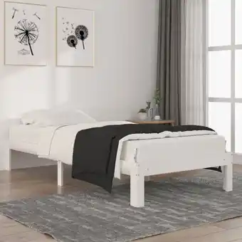 ManoMano Bonnevie - Elegantes Bettgestell für Erwachsene, Bettrahmen Massivholzbett Weiß Kiefer 90x200 cm -BVE30942 Angebot