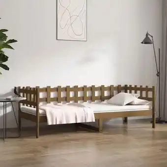 ManoMano Maisonchic - Tagesbett Einzelbett Bett für Schlafzimmer Honigbraun 90x200 cm Massivholz Kiefer DE46041 - Braun Angebot