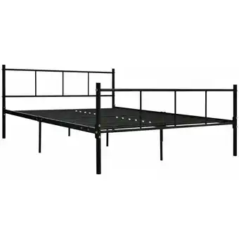 ManoMano Bonnevie - Bettrahmen für Einzelbett,Metallbett, Bettgestell Schwarz Metall 140×200 cm 95147 Angebot