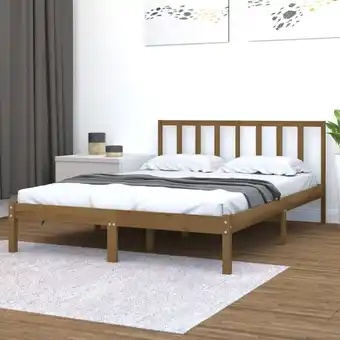 ManoMano Maisonchic - Massivholzbett Doppelbett Bett für Schlafzimmer Honigbraun Kiefer 120x200 cm DE21722 - Braun Angebot