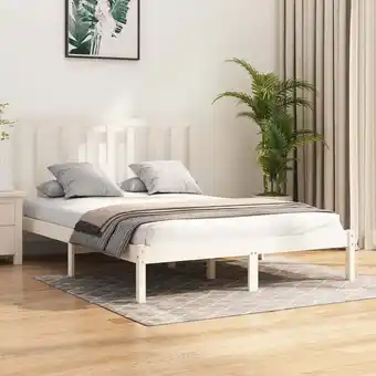 ManoMano Maisonchic - Massivholzbett Doppelbett Bett für Schlafzimmer Weiß Kiefer 160x200 cm DE52336 - Weiß Angebot