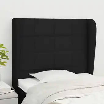 ManoMano Bonnevie - Kopfteil für Bett - Bett-Kopfteil mit Ohren Schwarz 103x23x118/128 cm Stoff BV582397 Angebot