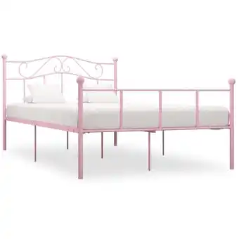 ManoMano Bonnevie - Bett - Jugendbett Bettgestell Rosa Metall 160x200 cm BV562011 Angebot