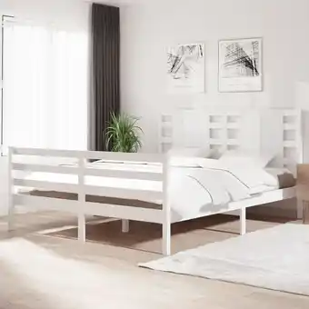 ManoMano Bonnevie - Bett Massivholzbett - Jugendbett Weiß Kiefer 160x200 cm BV161763 Angebot