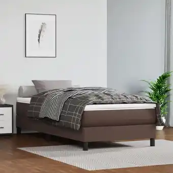 ManoMano Bonnevie - Boxspringbett Bettgestell für Erwachsene Braun 90x200 cm Kunstleder -BNC72765 Angebot