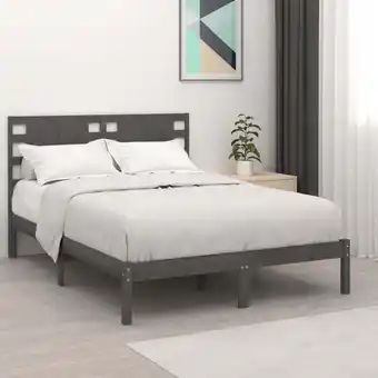 ManoMano Massivholzbett,Schlafzimmerbett,Doppelbett,Bett für Jugendliche,Erwachsene, ältere Menschen Grau Kiefer 140x190 cm BZSTK26649 Angebot