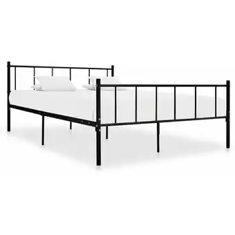 ManoMano Maisonchic - Bettgestell Doppelbett Bett für Schlafzimmer Schwarz Metall 180×200 cm DE53643 - Schwarz Angebot