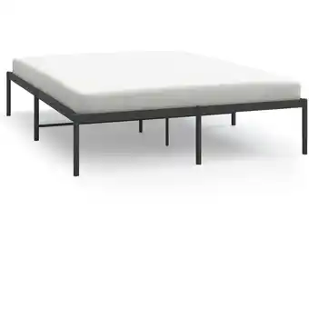 ManoMano Bettgestell für Erwachsenenbett,Bettrahmen Metallbett,Schlafzimmerbett Metall Schwarz 160x200 cm -Maison 23971 - Schwarz Angebot