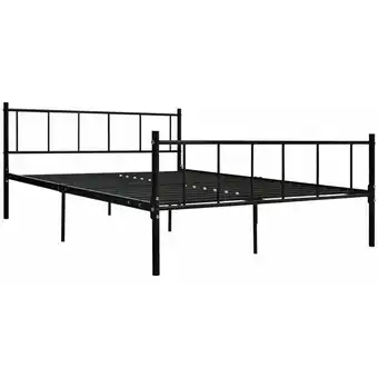 ManoMano Bonnevie - Bettrahmen für Einzelbett,Metallbett, Bettgestell Schwarz Metall 180×200 cm 81688 Angebot