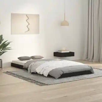 ManoMano Maisonchic - Massivholzbett Einzelbett Bett für Schlafzimmer Schwarz 90x200 cm Kiefer DE62887 - Schwarz Angebot