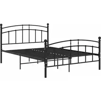 ManoMano Maisonchic - Bettgestell Doppelbett Bett für Schlafzimmer Schwarz Metall 200x200 cm DE57232 - Schwarz Angebot