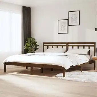 ManoMano Massivholzbett Honigbraun Kiefer 200x200 cm Vidaxl Braun Angebot