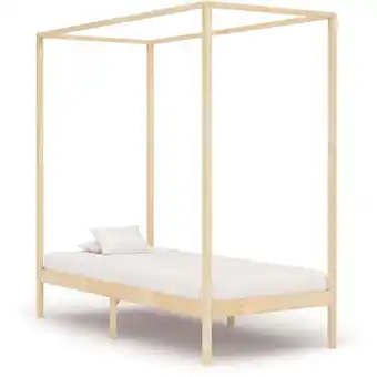 ManoMano Longziming - Himmelbett-Gestell Massivholz Kiefer 90 x 200 cm Angebot