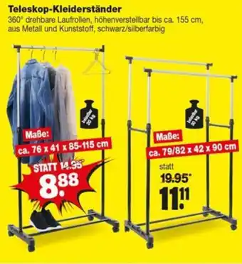 Repo Markt Teleskop-Kleiderständer Angebot